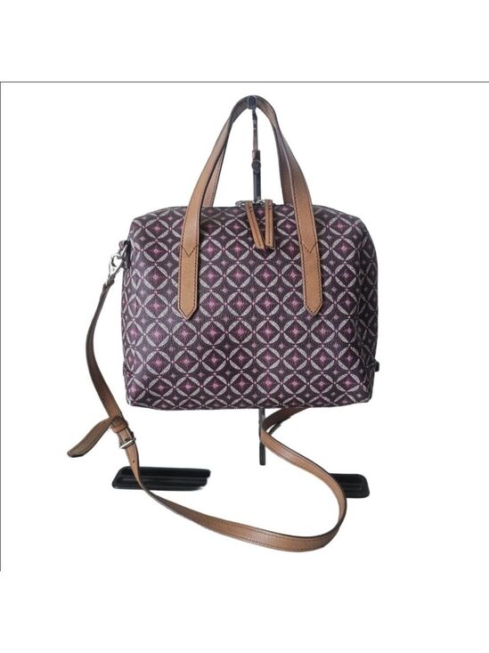 Fossil Handbags - Fossil Sydney Satchel Geometric Pattern with Crossbody Strap